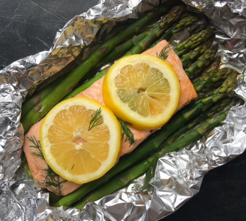 Asparagus and Salmon Foil Packet