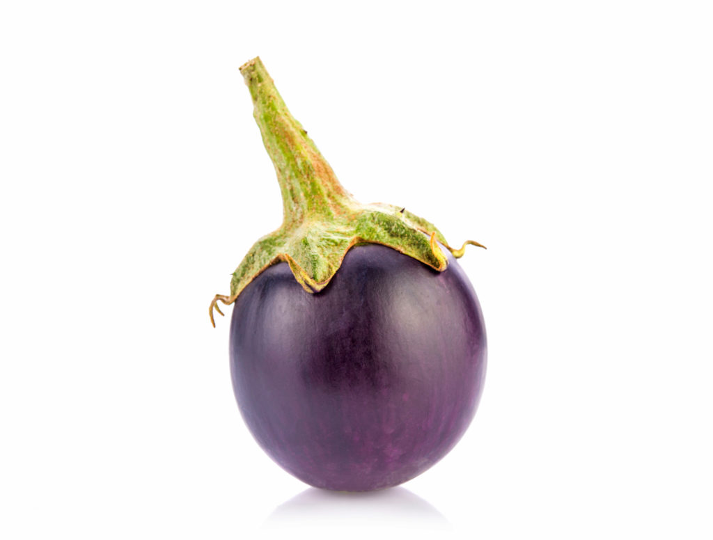 Vankay Indian Eggplant Eggplant Round Purple Heirloo Purple vankaya Brinjal 