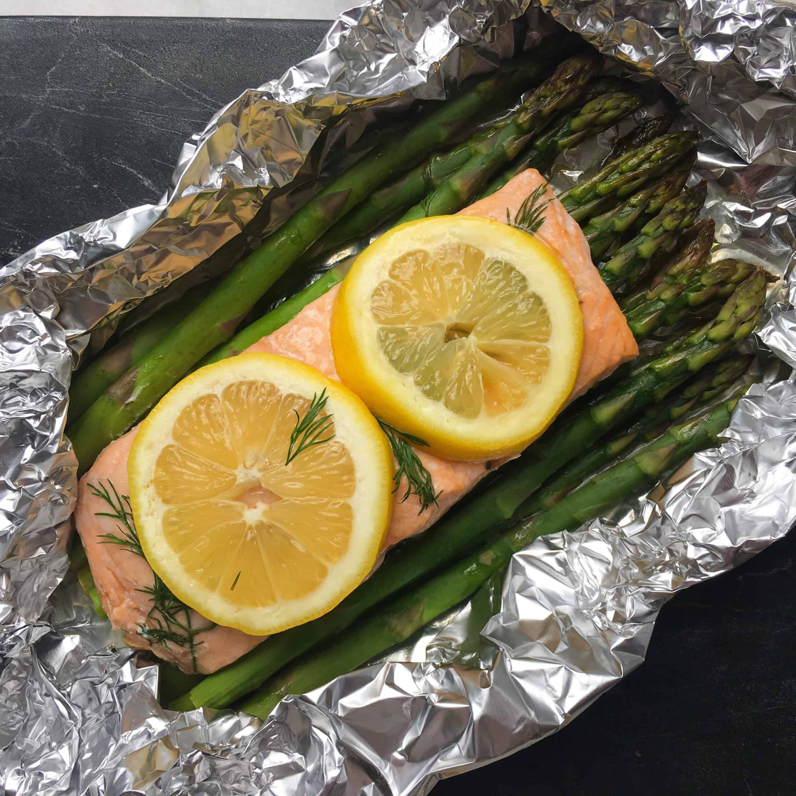 Asparagus and Salmon Foil Packet - Crystal Valley Foods