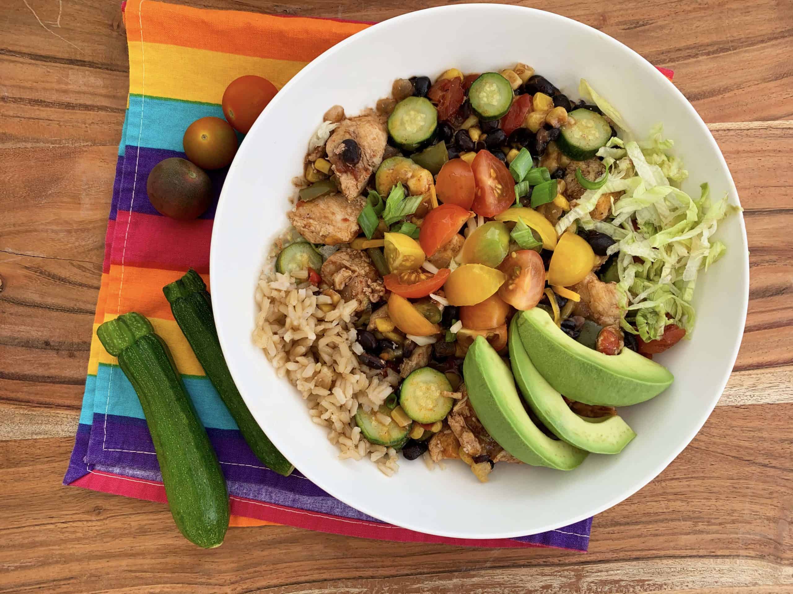 Baby Zucchini and Chicken Burrito Bowl - Crystal Valley Foods